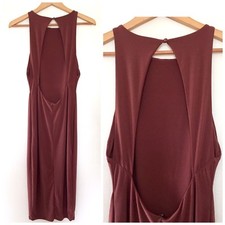 Windsor Womens Brown Open Back Sleeveless Body Con Dress Sz Medium