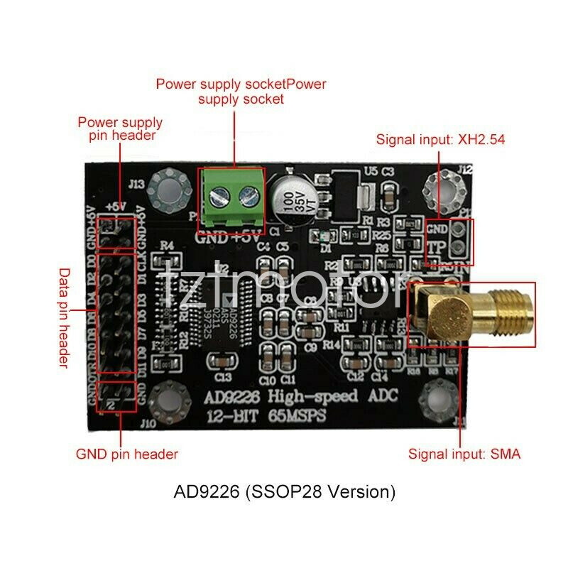 AD9226 ADC Module 65M Sampling Data Acquisition For FPGA Development ...