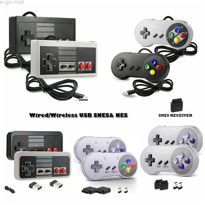 USB Wired/Wireless SNES /NES PC Gamepad Controller for Mac Windows PC Raspberry