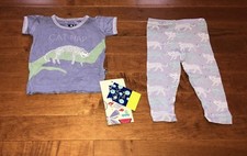 Kickee Pants Bamboo Infant Girl Lilac Leopard Pajamas 0-3 Months New