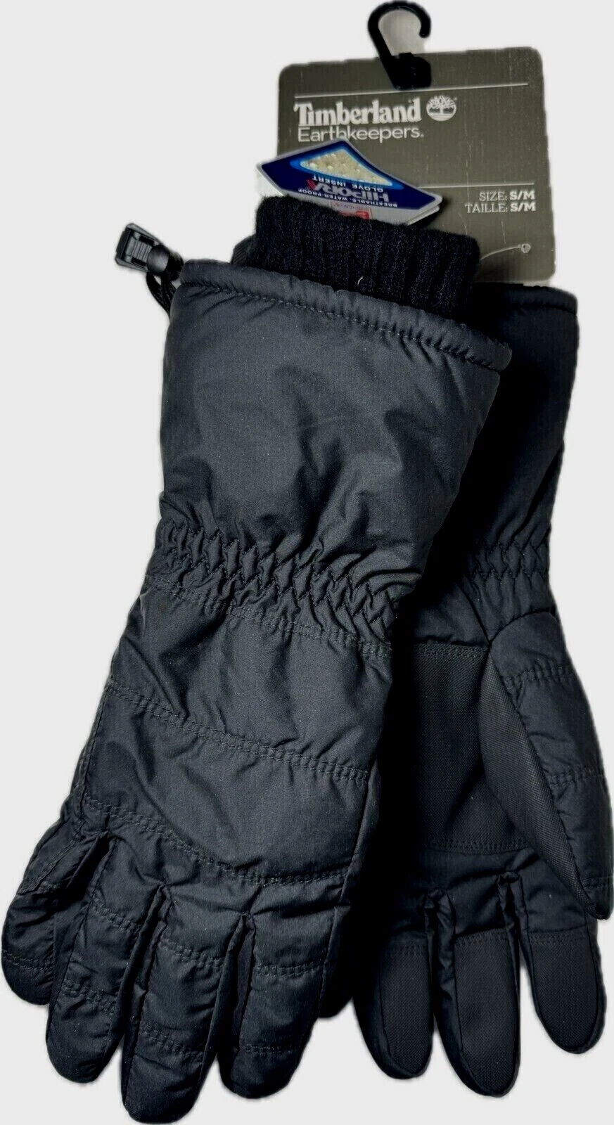 TIMBERLAND MEN'S BLACK WATERPROOF WARM GLOVE ONE PAIR PACK SZ.M. J1084