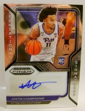 JUSTIN CHAMPAGNIE RC AUTO PRIZM DRAFT PANINI BASKETBALL 2021-22 2022