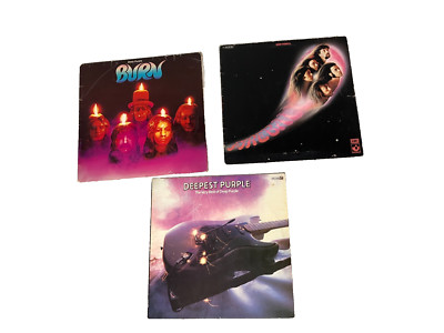 Deep Purple Vinyl Lot   3x LP Fireball Deepest Purple Burn 1970s Hard Rock Class