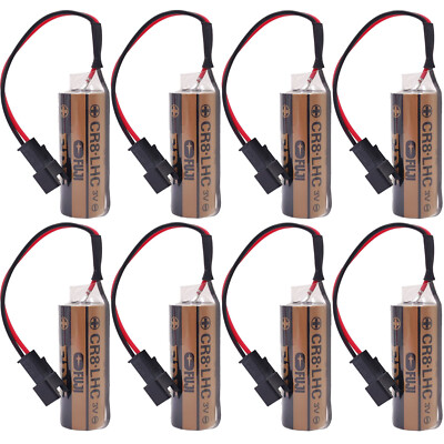 8Pcs FUJI FDK CR8.LHC 17450 3V Battery for PLC CNC Chip data backup ...