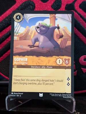 Gopher - Ship's Carpenter 4/204 Uncommon Azurite Sea Lorcana Non Foil