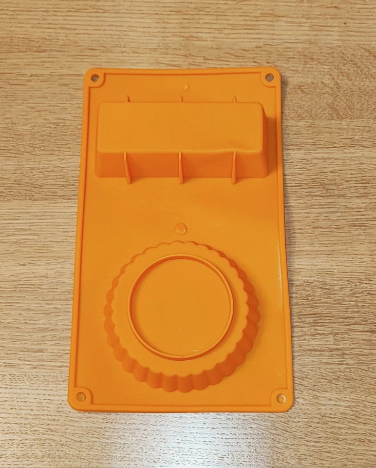 Flexi'moules double en silicone - Rectangle / Entremet - Orange - Photo 1/3