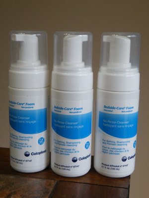 3 - Coloplast BEDSIDE-CARE FOAM Unscented No-Rinse Perineal Cleaner 4.1oz 120ml