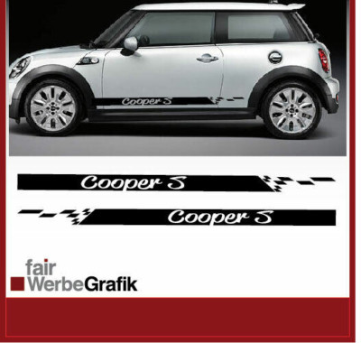 Seitenbeschriftung  Mini Cooper Dekor Sticker Aufkleber #0002