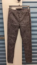 NWT JOES Icon Mid Rise Animal Print Gray Black Skinny Ankle Jeans Size 25