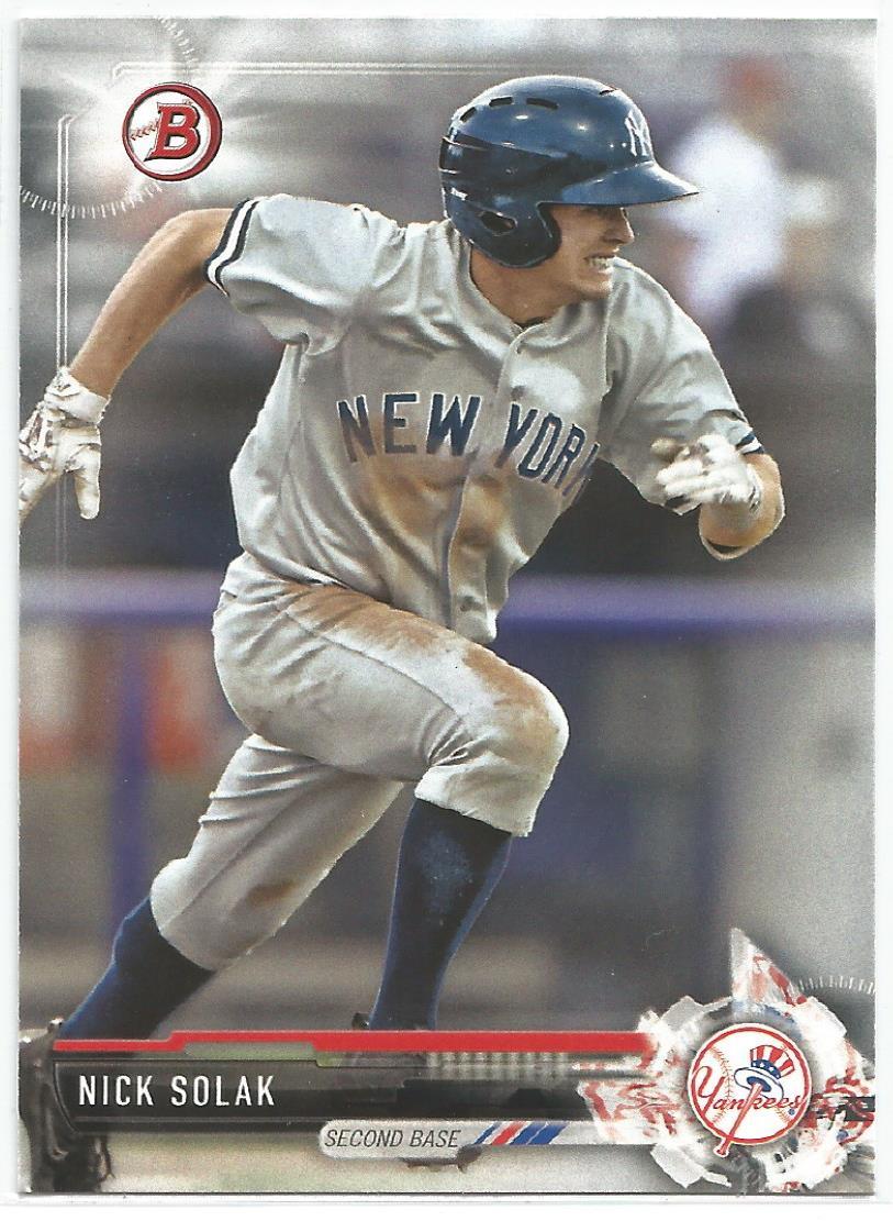 Nick Solak New York Yankees 2017 Bowman Prospects