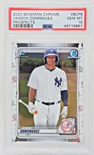 2020 Bowman Chrome JASSON DOMINGUEZ RC Rookie Baseball Card PSA 10 GEM MINT