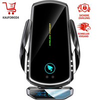 Kabelloses AutoladegeräT 15W Qi SchnellladegeräT Touchscreen Schwarz 360°