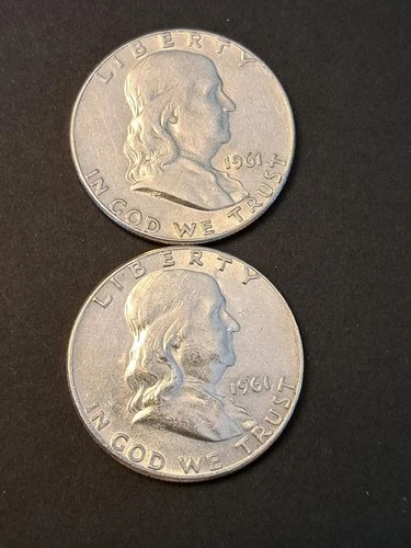 Lot (2) 1961-P Walking Liberty Half Dollar Coins