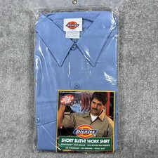 Vintage 90s Dickies Work Shirt Men’s XL Blue Button Up Pockets USA Made