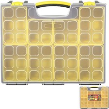 Dekton Deep Organiser Box Large 8 Compartments  Screw Nail Bolt Storage Case