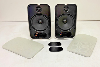(2) Sonance Mariner 64 2-Way Outdoor/Weather Resistant Speakers White GREAT