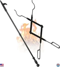 FEED GARDEN 32" Poker & 26" Tongs Set - Essential Tools for Camping & Outdoors
