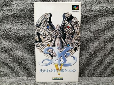 Ys V Lost Kefin Kingdom of Sand Super Famicom SFC Nihon Falcom Japanese Ver.