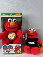 Tyco Sesame Street Elmo Lot   Talking Elmo in Box  Halloween Elmo Plush