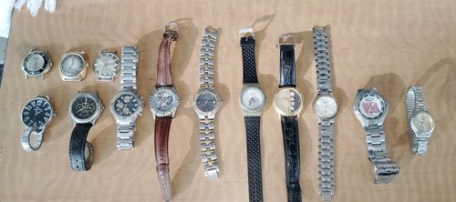Timex Waltham Pulsar Citizen Omax Mixed Lot of 13 Wristwatches UNTESTED