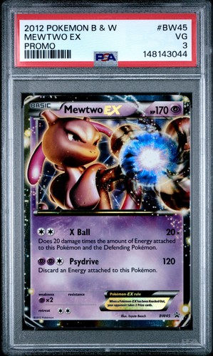 Mewtwo-EX graded PSA 3 for sale on eBay