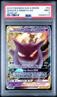 2019 POKEMON SUN & MOON TEAM UP #53 GENGAR & MIMIKYU GX PSA 9