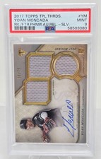 2017 Tripple Threads Auto Patch YOAN MONCADA RC CARD /75 PSA 9 MINT