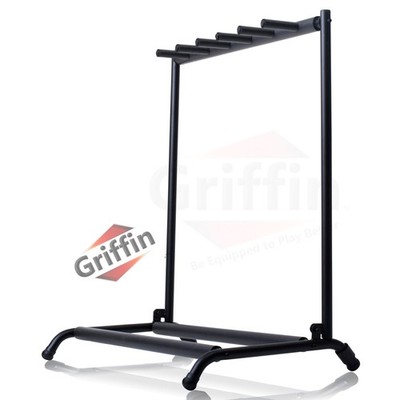 5 Guitar Rack Stand - Folding Five Multiple Stage Storage Bass Holder Mount DJ