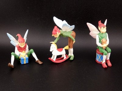 Vintage Avon Santa's Elves Collection Pixie Elf Ornament Lot