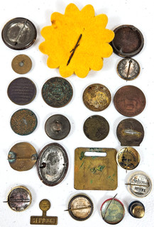 23 Different 1800s & 1900s Original Campaign Buttons Pins Tokens & PInbacks