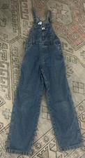 Vtg Y2K Calvin Klein Denim Unisex Overalls Sz L - Classic Blue Jean Dungarees