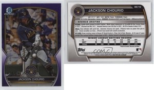 2023 Bowman Draft Chrome Purple Refractor /250 Jackson Chourio #BDC-156