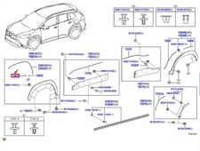 Toyota Corolla Cross Front Wheel Arc Cover No.3 5385316010 Nouveau authentique
