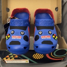 SKECHERS Foamies Gamer Light Up Kids Clogs Size 2 Blue New In Box