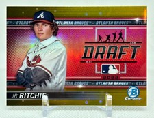 2022 Bowman Draft JR Ritchie Bowman Draft Night Gold Refractor /50 #BDN-6 Braves