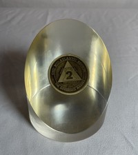 Vintage IBM Computer Lucite Paperweight Award Mid Atlantic Region
