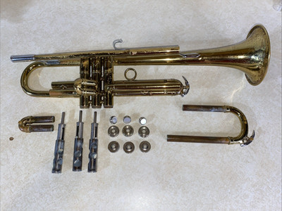 EK Blessing Standard Trumpet Parts As-Is (Valves, Slides, Caps, Buttons, Body)