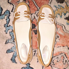 Cole Haan Nke Air Beige/White Leather Flats Slip On 11 M NWD