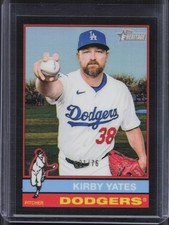 2025 Topps Heritage Kirby Yates #649 Chrome Black Refractor /76 Dodgers