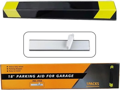 18'' Heavy Duty Car Parking Stopper   Easy Install Garage Parking Aid (1 Pack)