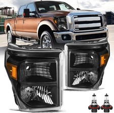 Halogen Headlights for 2011-16 Ford F250 F350 F450 F550 Super Duty