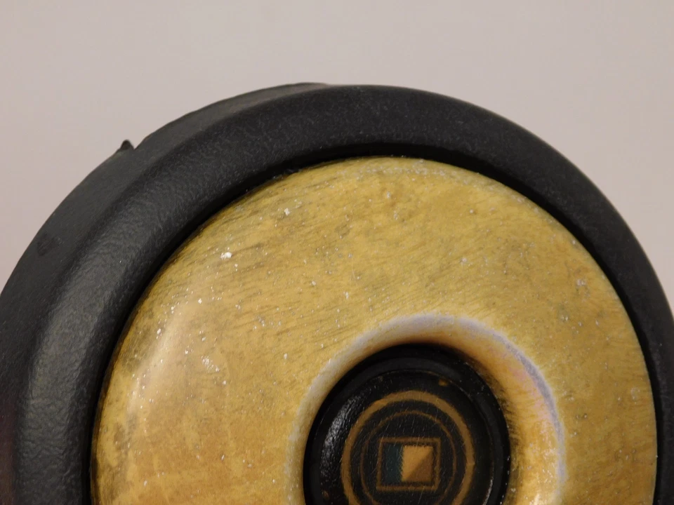 Botón bocina volante AMC Jeep SJ CJ FSJ GRAND WAGONEER MADERA NEGRA OEM Foto 3 de 4