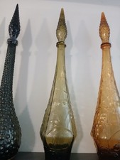 Empoli Geni Bottle Decanter Olive Fruit Pattern