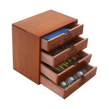 Desk Organizer with Drawers,Wooden Storage Box Drawer Organizer, 4 Drawer