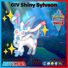 SYLVEON ✨ Ultra SHINY 6IV ✨ Pokemon SWORD and SHIELD Battle Ready +MasterBall