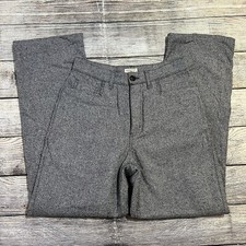 Vintage L.L. Bean Women  s 8 30 Virgin Wool Silk Trouser Pants Chevron Gray 0BGB7