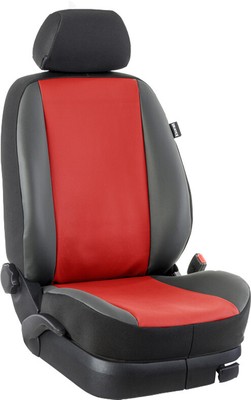 VW Scirocco III Maß Sitzbezüge Schonbezüge Komplettset: Kunstleder/rot/schwa