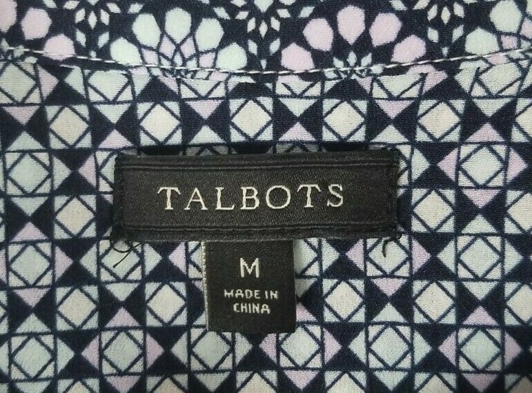 Talbots Women's Size Medium Polyester Medallion P… - image 4