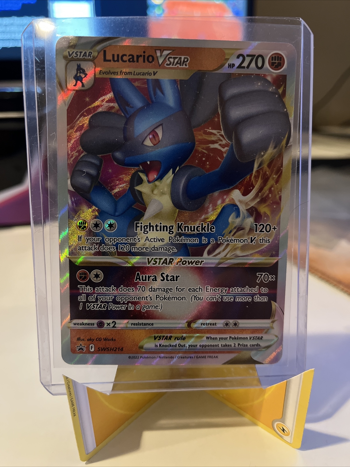 Pokémon TCG Lucario VSTAR SWSH Black Star Promos SWSH214 Holo Promo NM/M