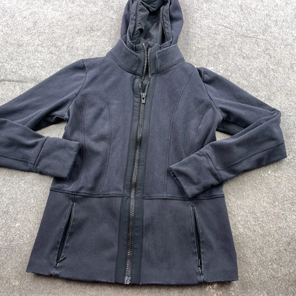 Sudadera con Capucha Athleta Para Mujer Pequeña Negra Cremallera Completa Senderismo Suéter Pullover Informal * Foto 2 de 4